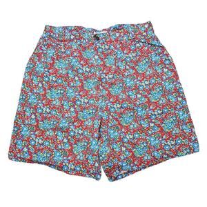 Vintage 90s Cherokee Size 14 Floral Pleated High Rise Mom Shorts Pockets